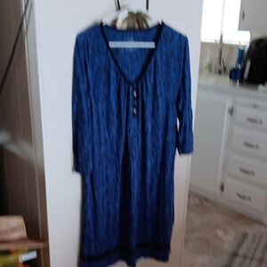 George Women's Navy Tunic with Button Accents